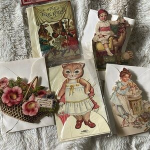 5 Vintage mini cards